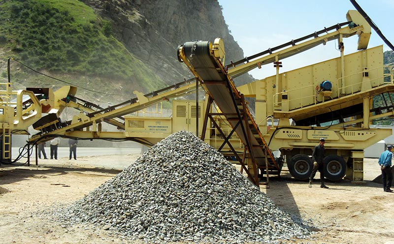 移动破碎站生产现场